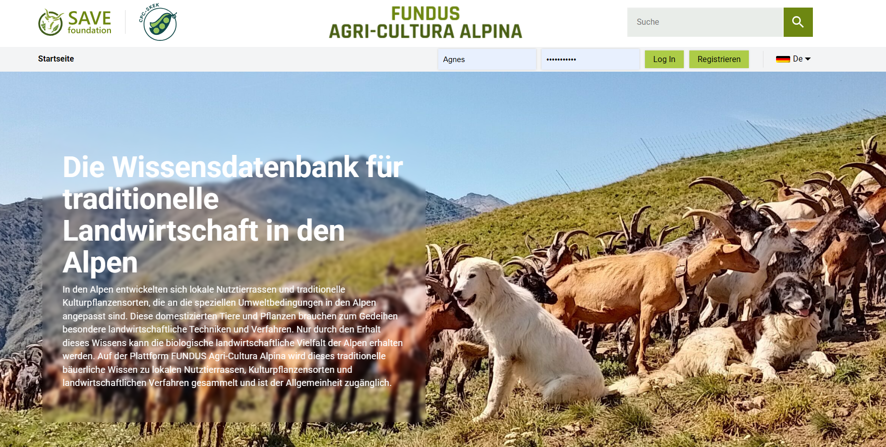 Die Website Fundus Agri-Cultura Alpina bleibt bis 2029 unverändert. Bild : CPC-SKEK